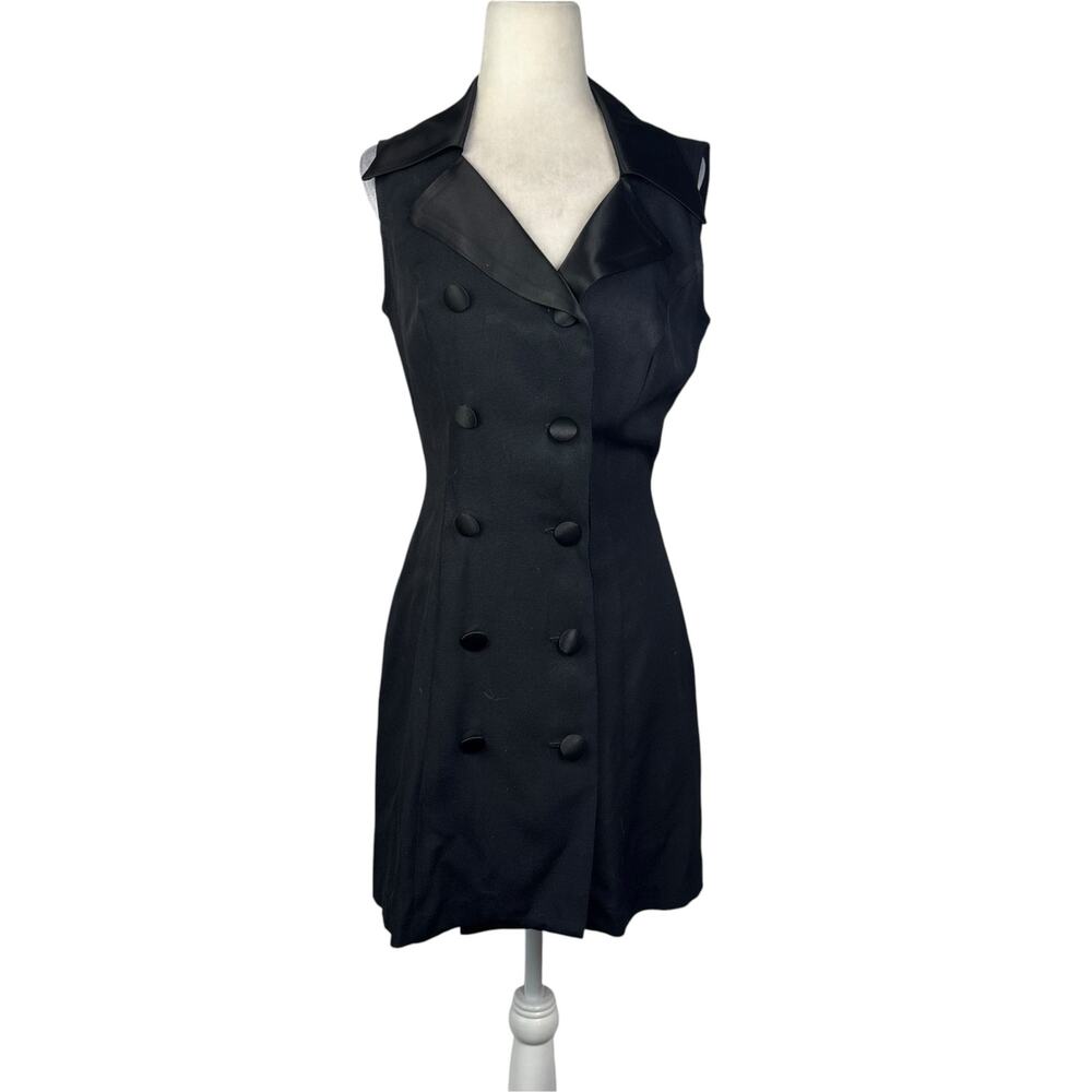 Vintage 90s Rampage Black Vest Mini Dress XS